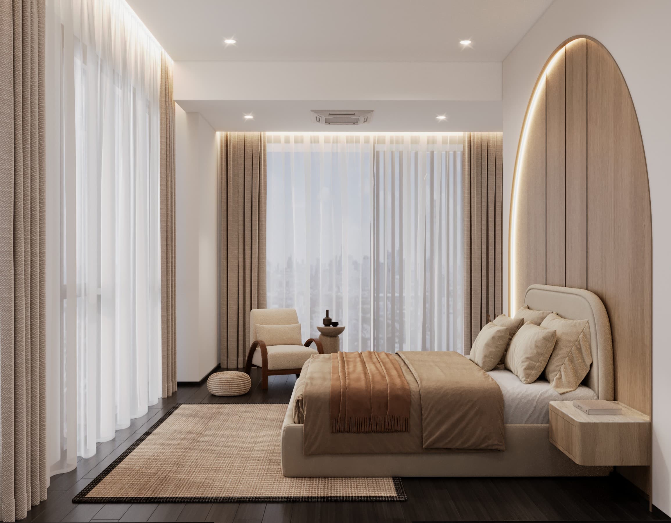 Bedroom Warm View interior visualization